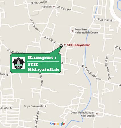 Lokasi Kampus & Peta (Google Map) STIE Hidayatullah Depok Programkuliahreguler Nomor